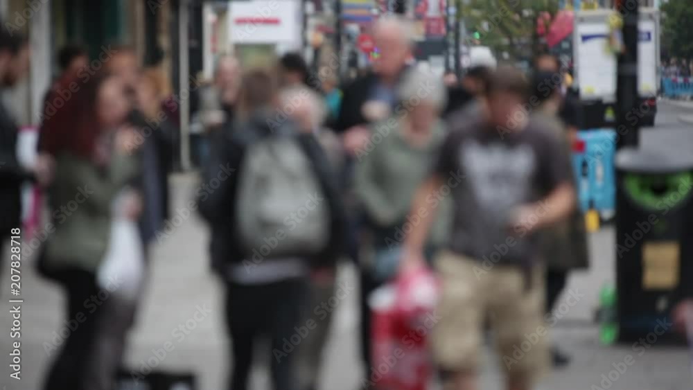 Anonymous crowds in London - out of focus Anonymous crowds in London - out of focus