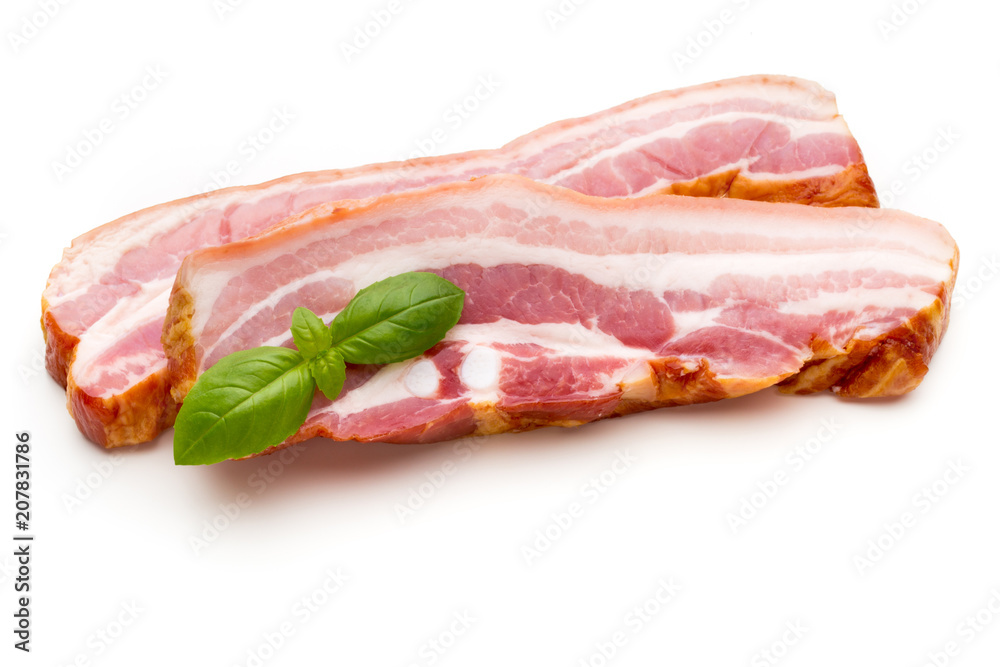 Pieces of raw pork lard isolated on white background. Pieces of raw pork lard isolated on white background.