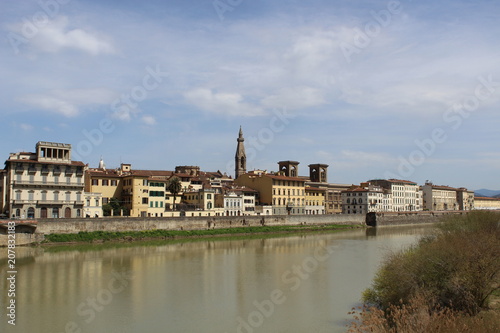 River Arno And Architecture In Florence  Italy