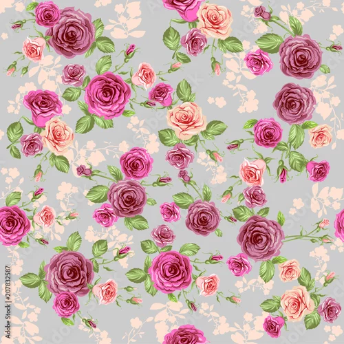 Tapety Vintage kwiatowy wzór