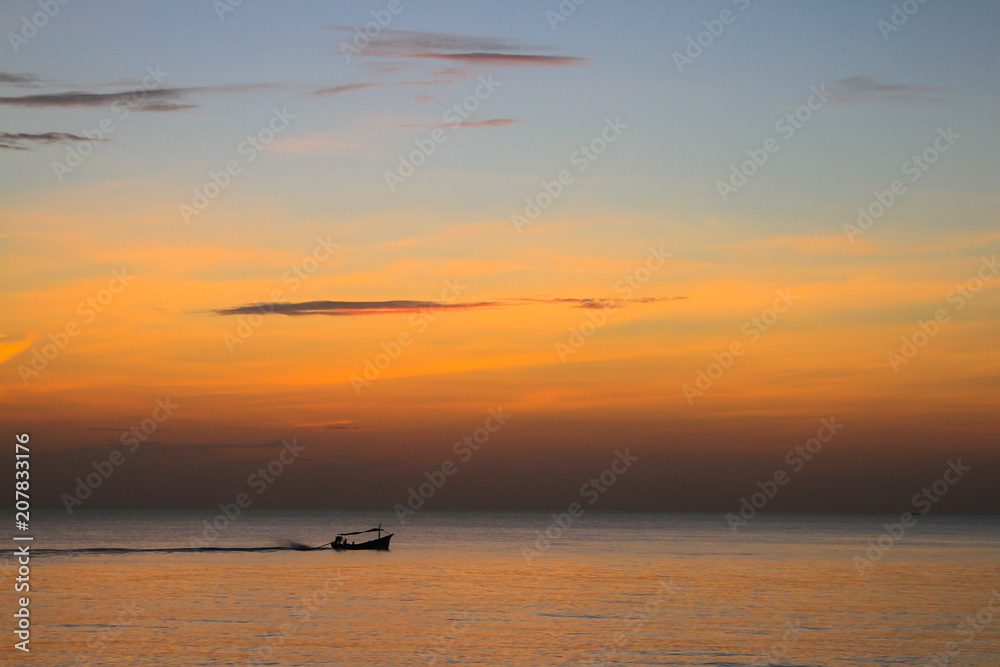 Beautiful sky at twilight time