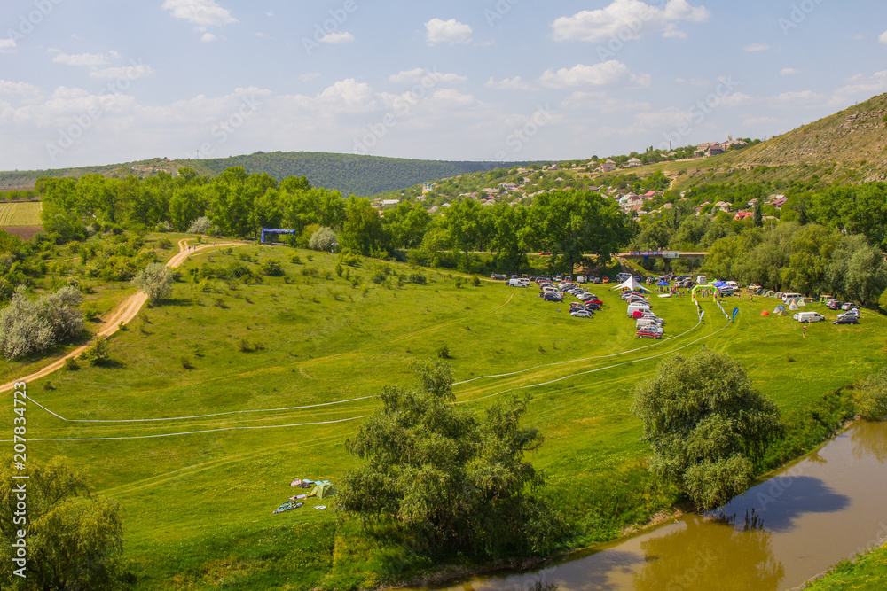 Beautifull view to Old Orhei Vechi famous travel destination in Moldova