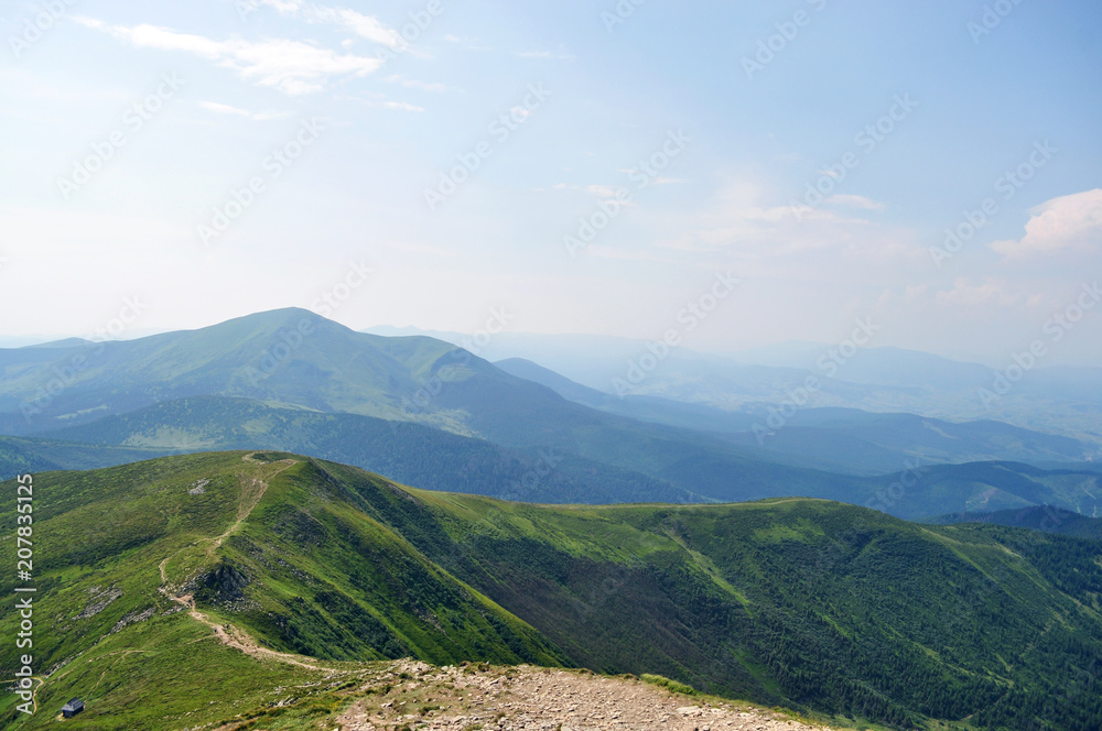 mountain landscape of the Carpathians