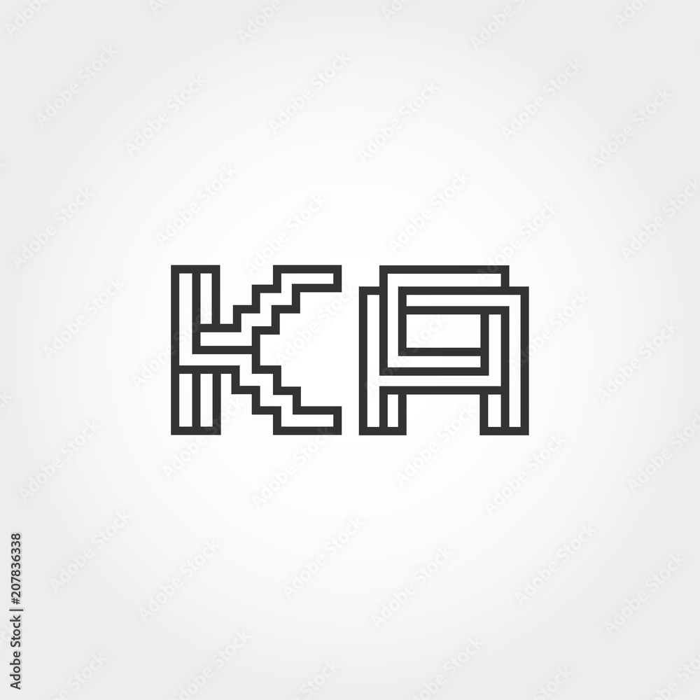 Initial Letter KA Logo Template Vector Design Initial Letter KA Logo Template Vector Design
