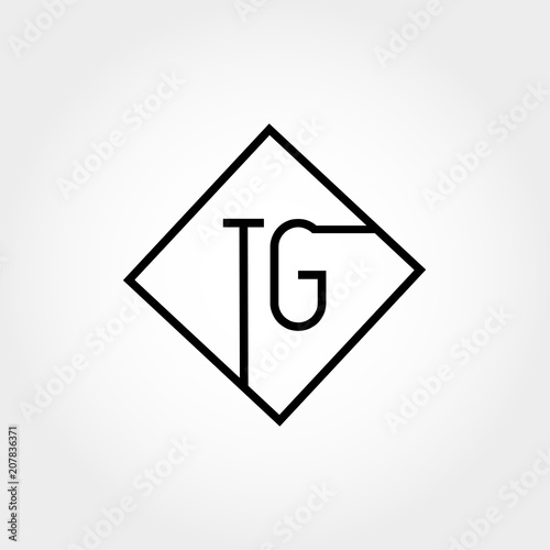 Initial Letter TG Logo Template Vector Design