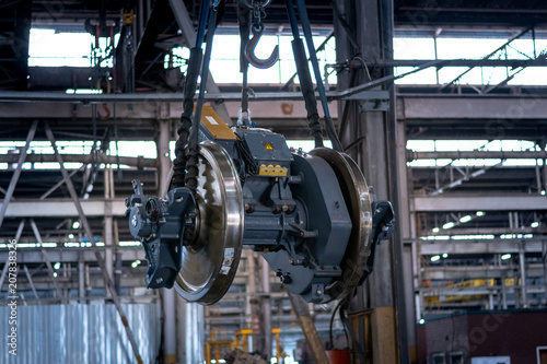 Принти на полотні Suspended bogie in assembly workshop