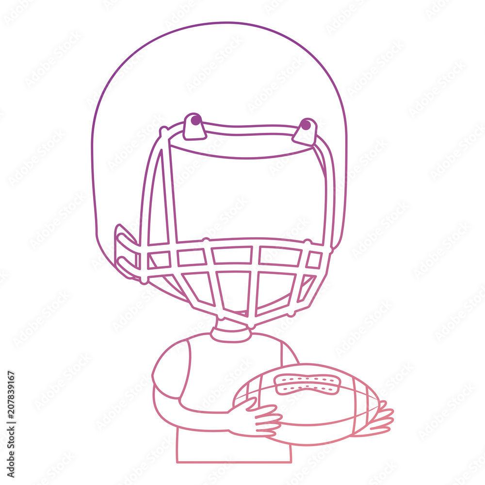 little boy playing american football character vector illustration design little boy playing american football character vector illustration design