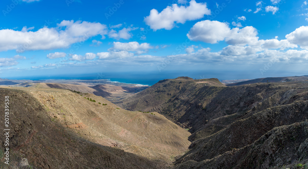 Beautiful Lanzarote island landscape, Canary, Spain