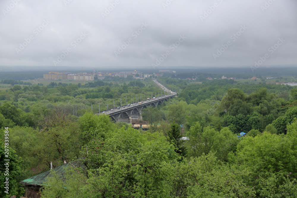 Fototapeta premium VLADIMIR, RUSSIA - MAY 18, 2018: View of an ancient Russian city founded in 1108. The capital of the Vladimir region. One of the tourist centers of the Golden Ring of Russia