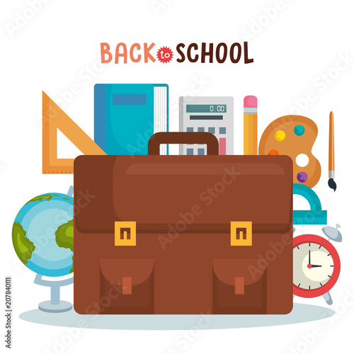 back to school set icons vector illustration design