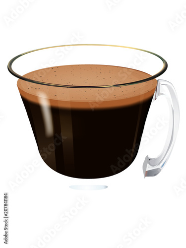 hot chocolate in glass mug