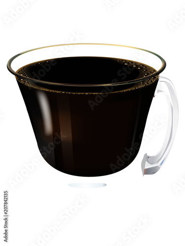 coffee in glass mug 