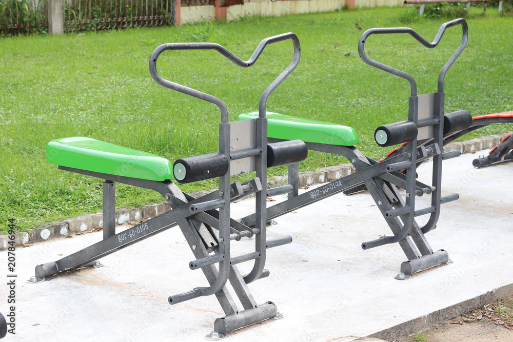 training equipment gym in the park
