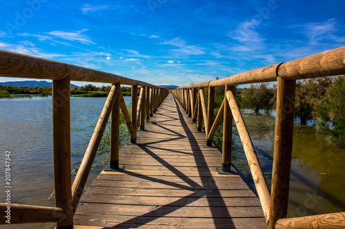 Lagoon.    Laguna de Fuente de Piedra   . Fuente de Piedra  Malaga Province  Andalusia  Spain.