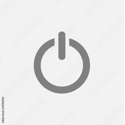 Button Power Logo Vector Template Design Illustration