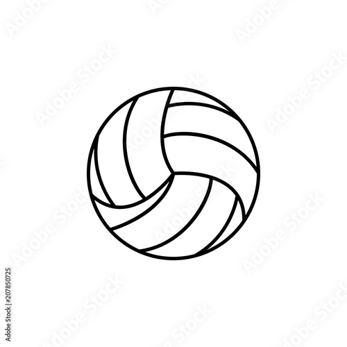 volleyball outline icon. Element of sports items icon for mobile concept and web apps. Thin line volleyball outline icon can be used for web and mobile