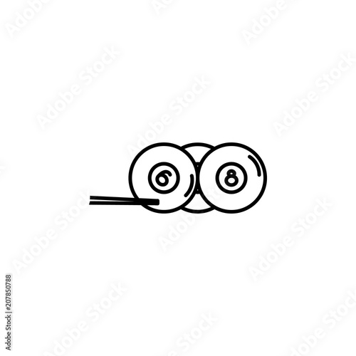 billiard balls outline icon. Element of sports items icon for mobile concept and web apps. Thin line billiard balls outline icon can be used for web and mobile