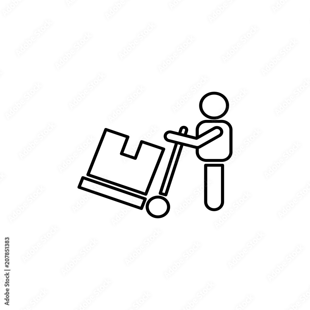 loader outline icon. Element of logistic icon for mobile concept and web apps. Thin line loader outline icon can be used for web and mobile