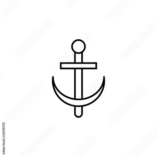 anchor outline icon. Element of logistic icon for mobile concept and web apps. Thin line anchor outline icon can be used for web and mobile