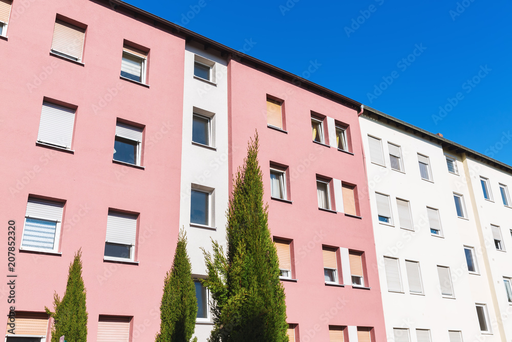 facades of a residential complex in a German city