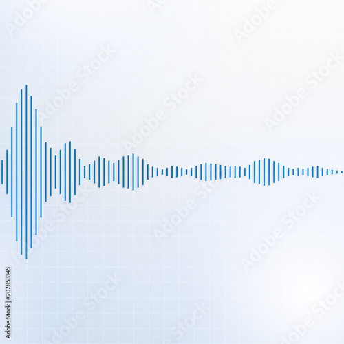 Sound waves lines audio equalizer technology  pulse musical  Vector Illustration