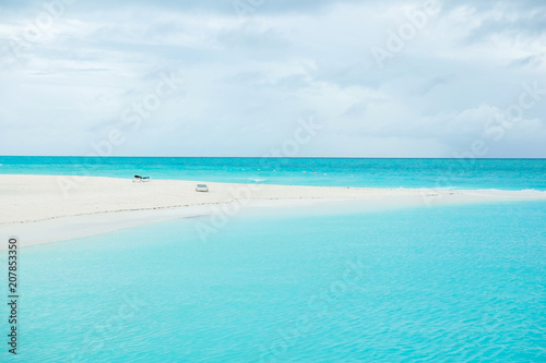 Beautiful Sandbank island at Maldives © Akarat Phasura