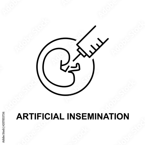 artificial insemination icon. Element of technologies icon with name for mobile concept and web apps. Thin line artificial insemination icon can be used for web and mobile