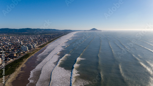 Aerial view of Gravata Beach  Navegantes  Brazil