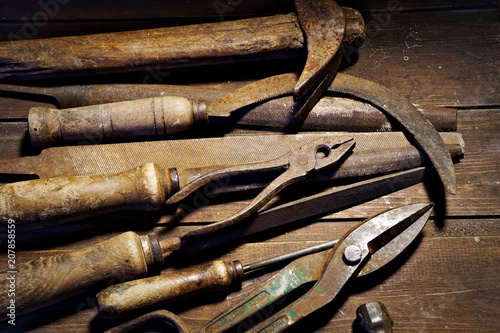 Set of Old Rusty Tools