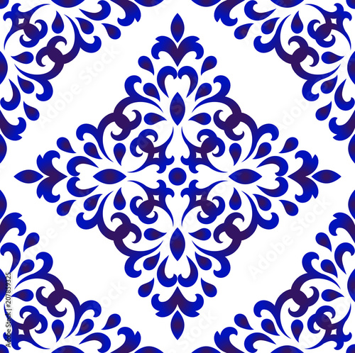 floral tile seamless pattern