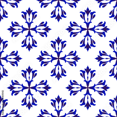 flower blue pattern