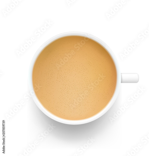 Realistic coffee cup. Vector illustration isolated on white background. Can be use for your design, presentation, promo, adv. EPS10.
