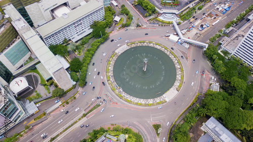 Hotel Indonesia roundabout with welcome monument