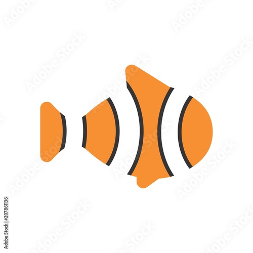 fish logo. marine icon. ocean symbol. vector eps 08.