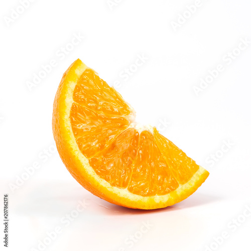 orange fruit on white background isolate.