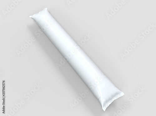 Blank bang bang inflatable balloon stick. 3d render illustration.