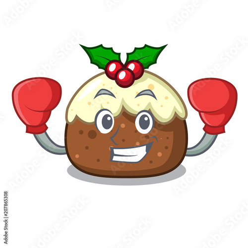 Boxing fruit cake character cartoon