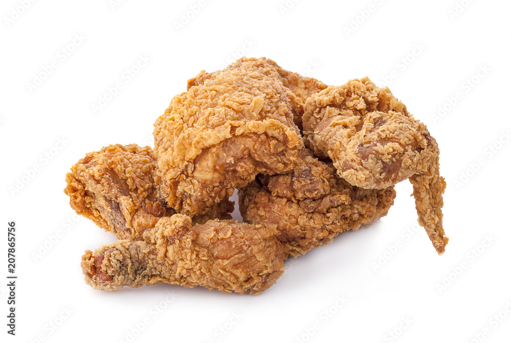 Fried Chicken an isolated on white background Fried Chicken an isolated on white background