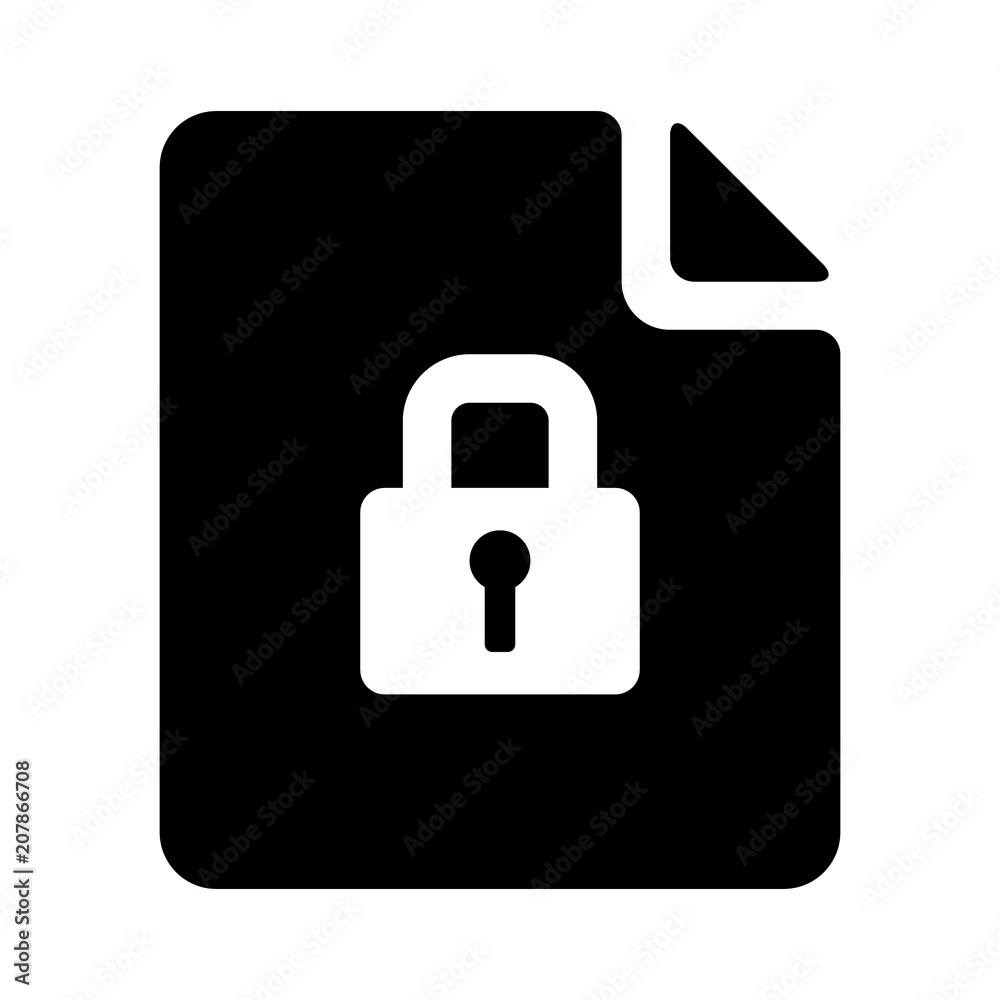 Secured document or locked not flat vector icon for apps and websites Secured document or locked not flat vector icon for apps and websites