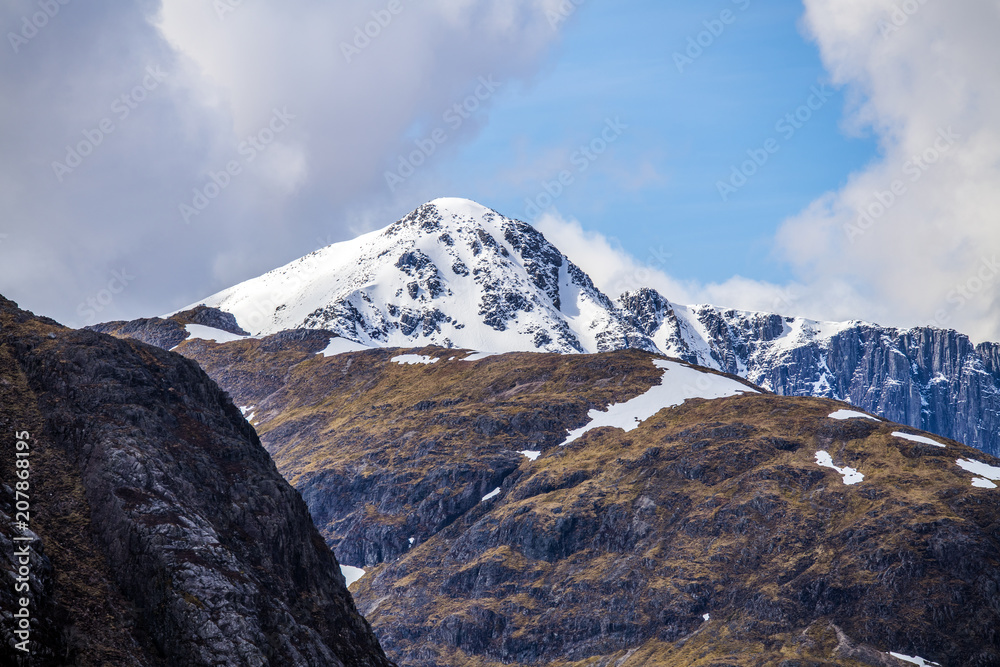 Climbing in Geln Coe in the Highlands of Scotland. This glen offers world-class opportunities for snow & ice climbing, rock climbing and mountaineering.