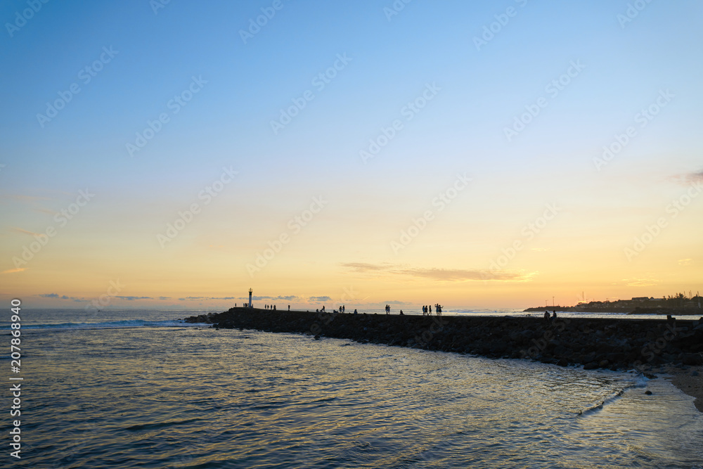 Terre-Sainte sunset, saint-pierre, reunion island