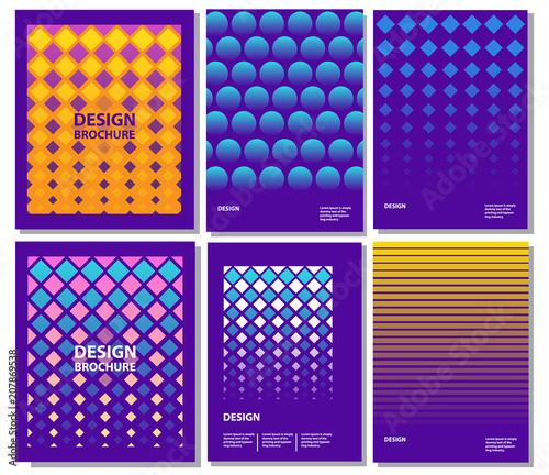 Business brochure concept of design of the booklet. Creative template of a cover of the book or flyer. Minimalist abstract geometrical design. Flat style vector.