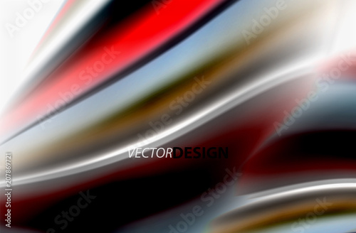 Rainbow color waves, vector blurred abstract background © antishock