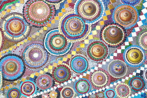 Colorful pattern of benjarong for background. photo