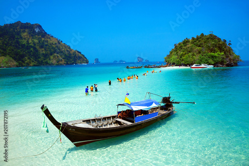 beautiful beach and tropical sea, Krabi, in thailand.