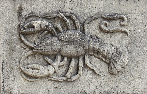 Zondiac - Cancer or Crab , a stone relief © Yü Lan