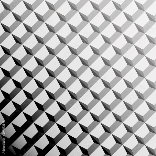 Gray pattern with triangles and trapezes. Vector illustration.