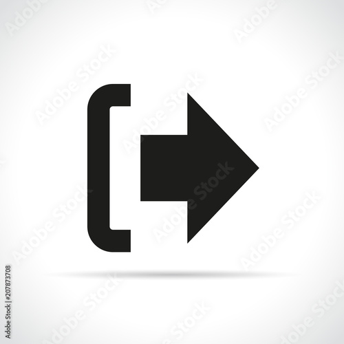 logout icon on white background