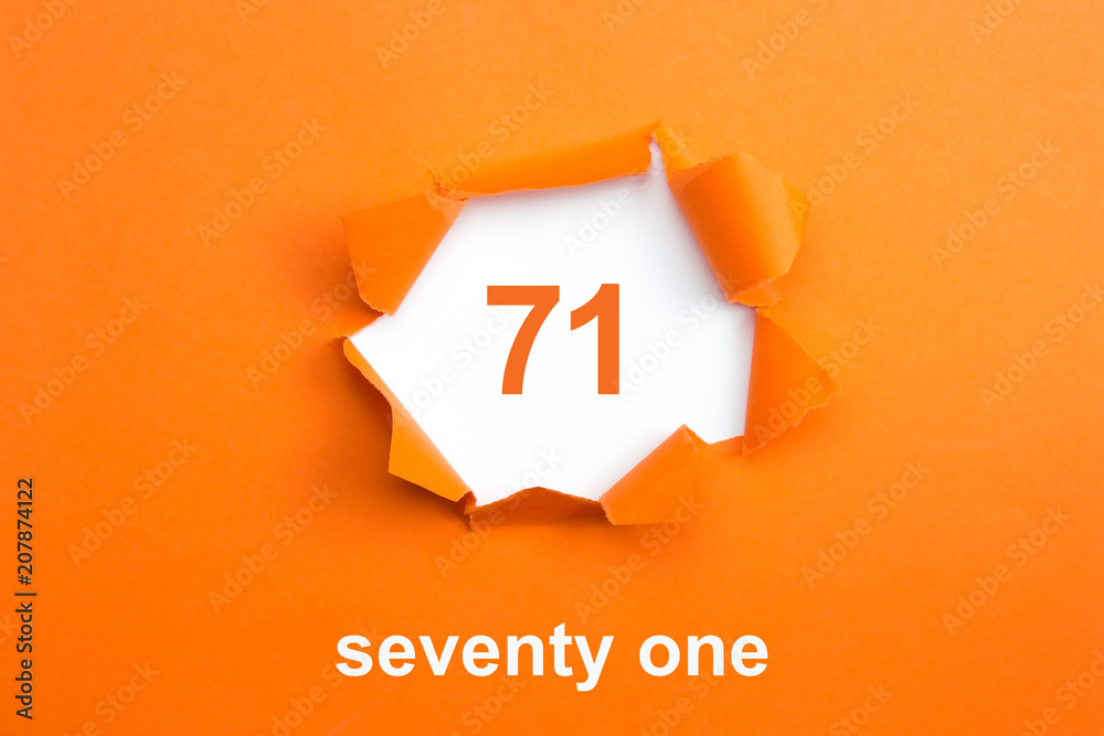 71 In Words Number 71 - Number written text seventy one Stock Photo | Adobe Stock