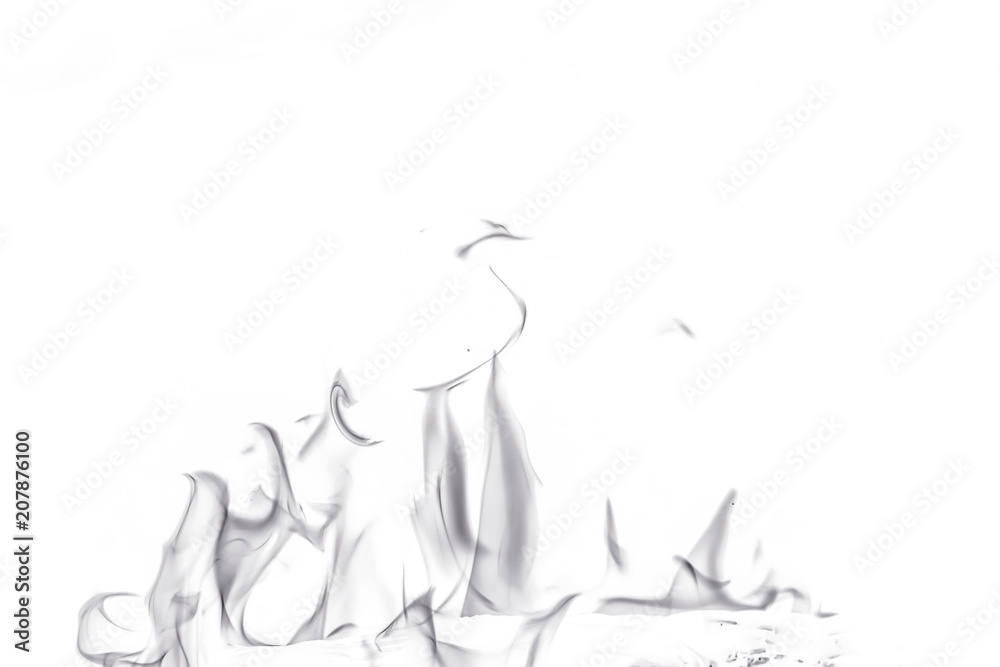 Fototapeta premium Abstract fire on white background